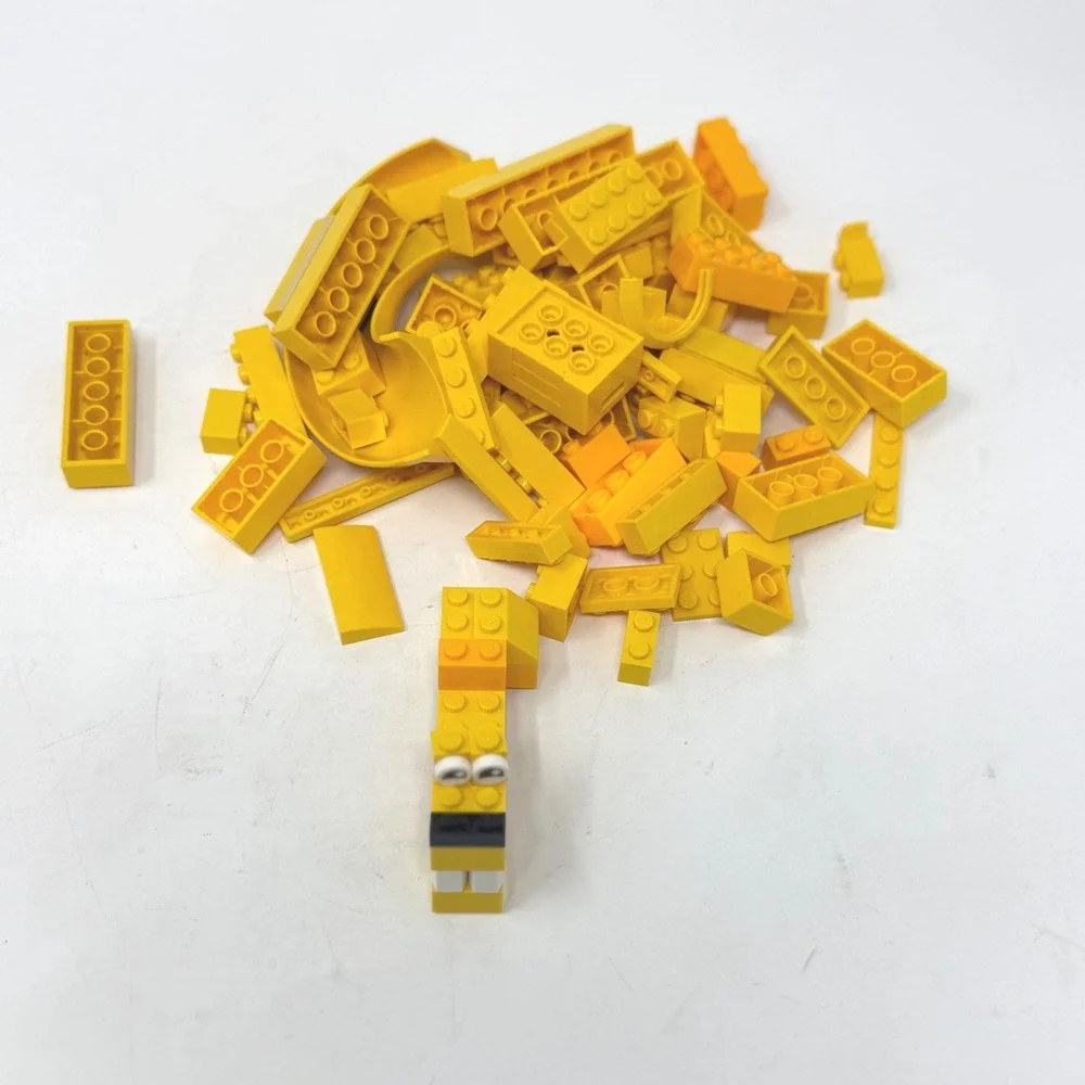 LEGO Bulk Bricks Parts Yellow 5.0 oz Lot Mixed Pieces Building Toy MOC